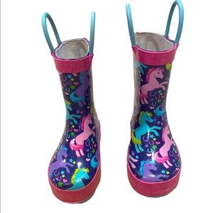 Unicorn Rain Boots- size 5/6 T